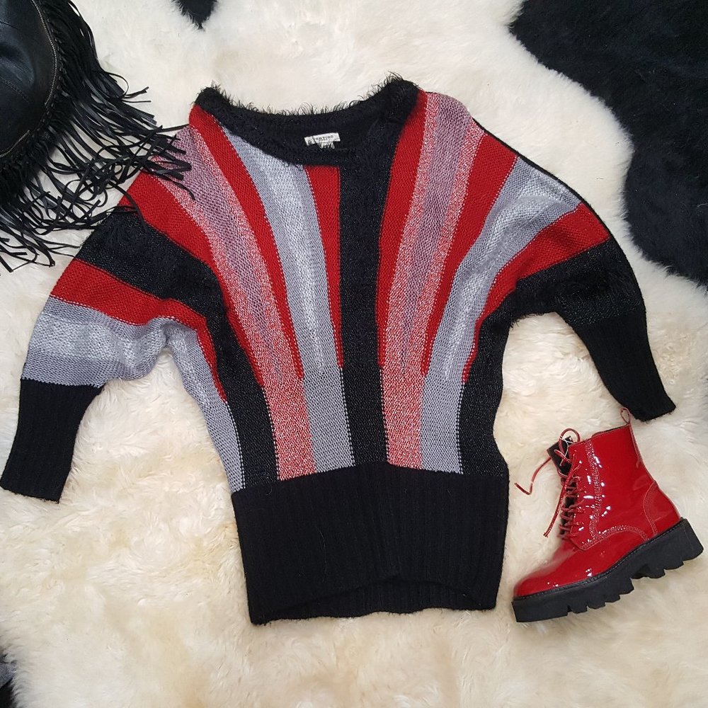Vertigo Paris Gorgeous Metalic Stripes Sweater!